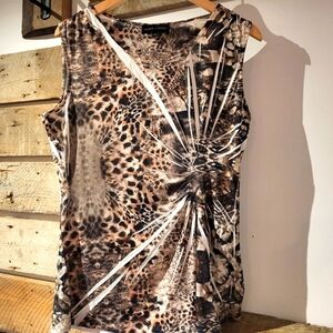 Frank Lyman Animal Print Sleeveless Top